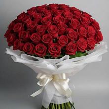 Букет 101 Красная роза Блэк Мэджик в Пчегатлукае