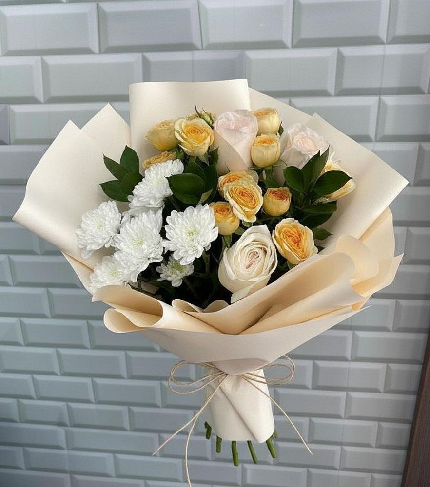 Букет цветов из: Розы и Хризантемы в Пчегатлукае