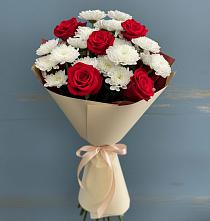 Букет цветов из:  Розы и Хризантемы в Пчегатлукае