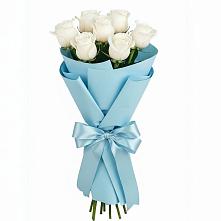 Букет 7 белых роз Проуд в Пчегатлукае