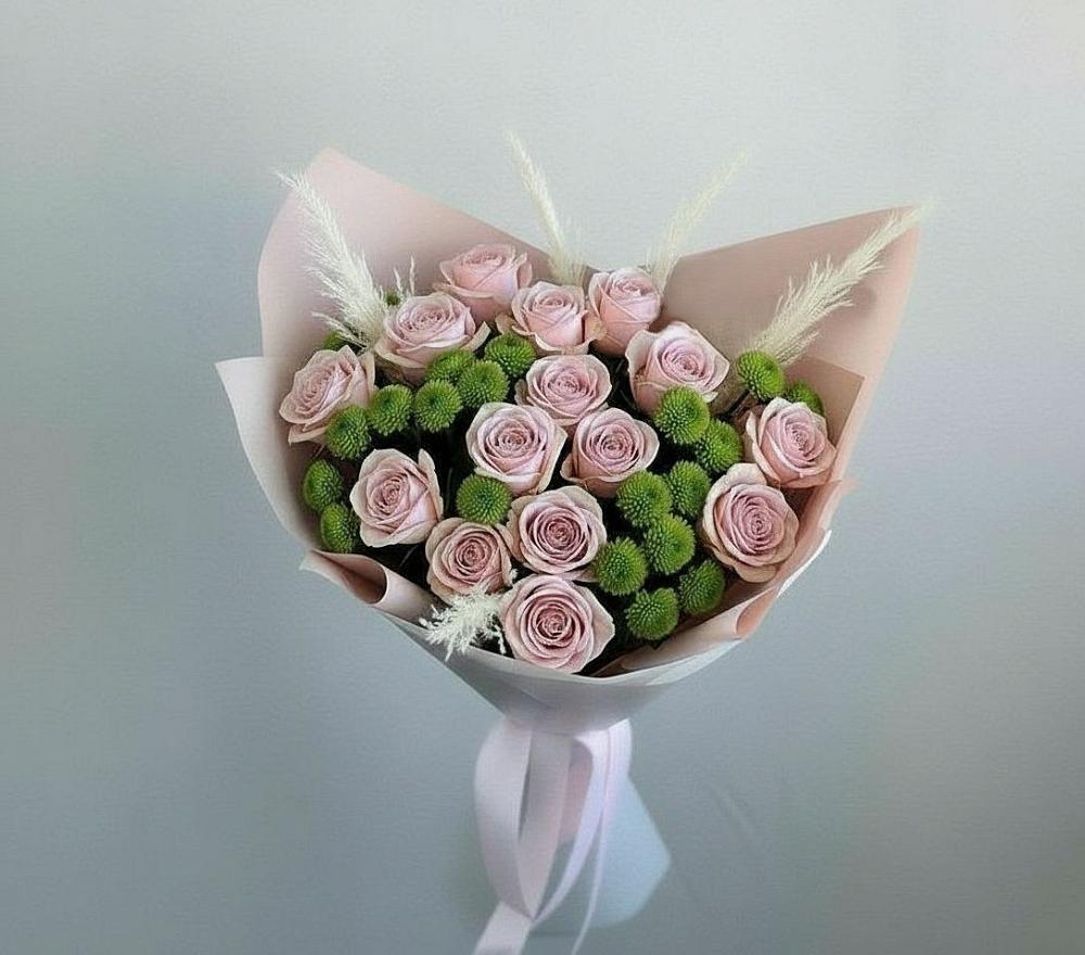 Букет цветов из: Розы и Хризантемы в Пчегатлукае