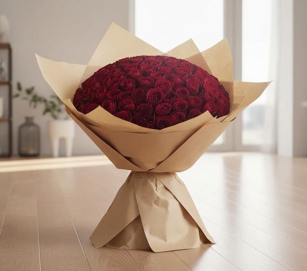 Букет 101 Красная роза в Пчегатлукае