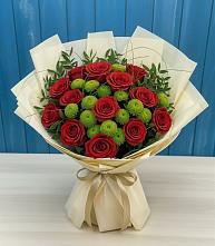 Букет цветов из:  Розы и Хризантемы в Пчегатлукае