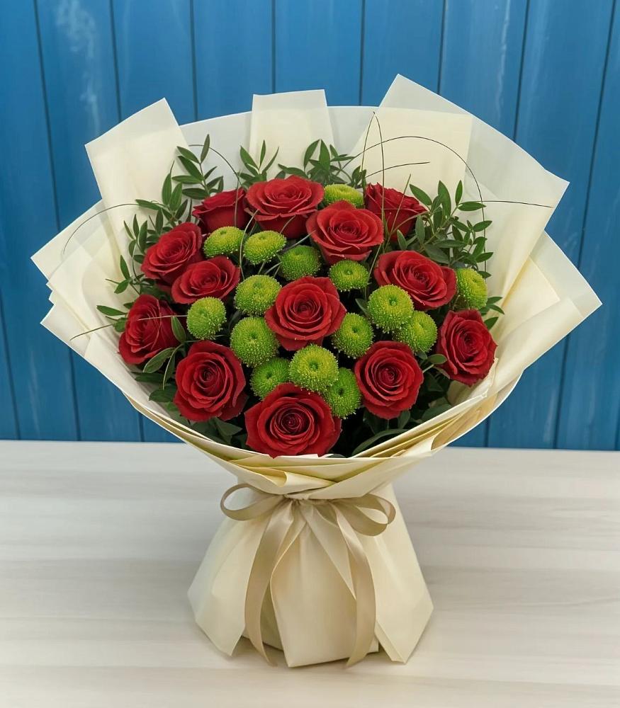 Букет цветов из: Розы и Хризантемы в Пчегатлукае